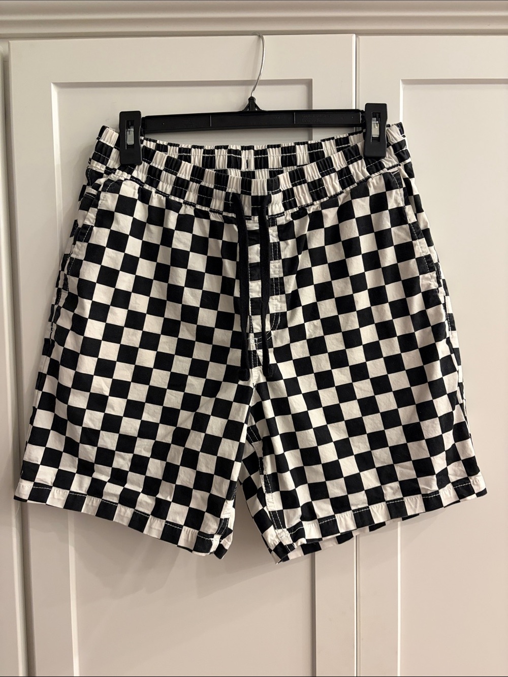 Vans Men’s Black and White Checkerboard Shorts